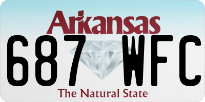 AR license plate 687WFC