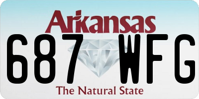 AR license plate 687WFG