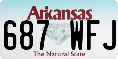 AR license plate 687WFJ