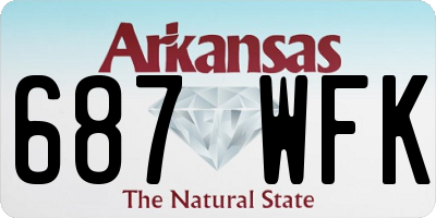 AR license plate 687WFK