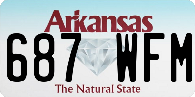 AR license plate 687WFM