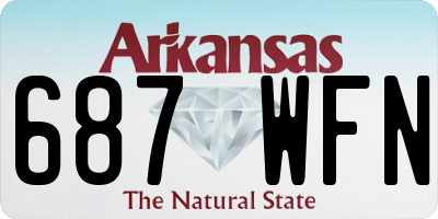 AR license plate 687WFN