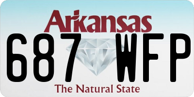 AR license plate 687WFP