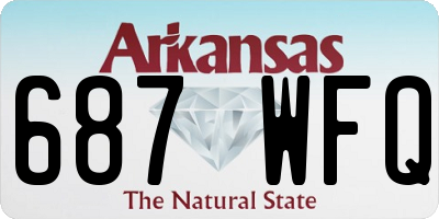 AR license plate 687WFQ