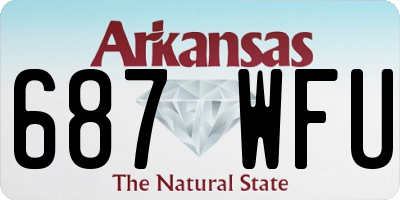 AR license plate 687WFU
