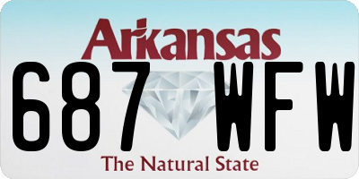 AR license plate 687WFW