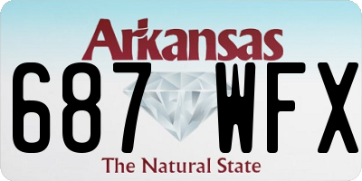 AR license plate 687WFX