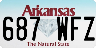 AR license plate 687WFZ