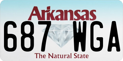 AR license plate 687WGA