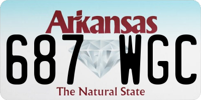 AR license plate 687WGC