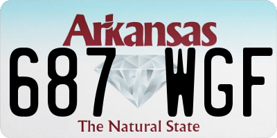 AR license plate 687WGF