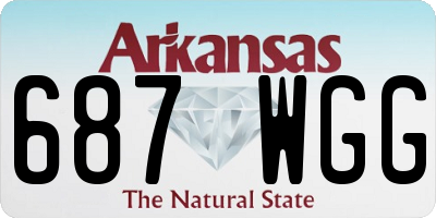 AR license plate 687WGG
