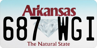 AR license plate 687WGI