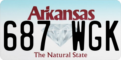 AR license plate 687WGK