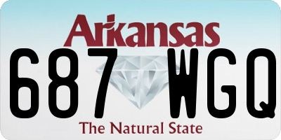AR license plate 687WGQ