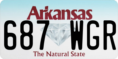 AR license plate 687WGR