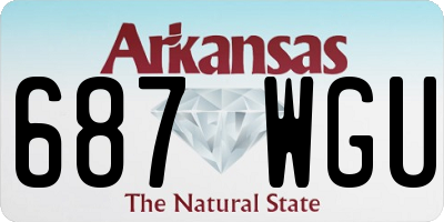 AR license plate 687WGU