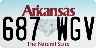 AR license plate 687WGV