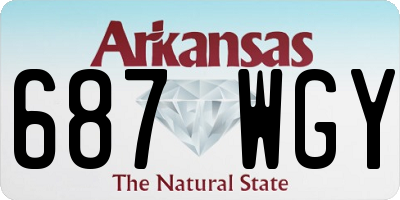 AR license plate 687WGY