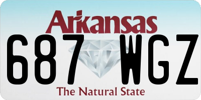 AR license plate 687WGZ