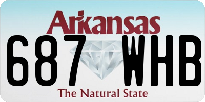 AR license plate 687WHB