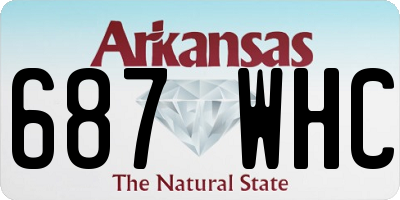 AR license plate 687WHC