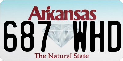 AR license plate 687WHD