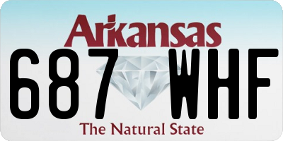 AR license plate 687WHF