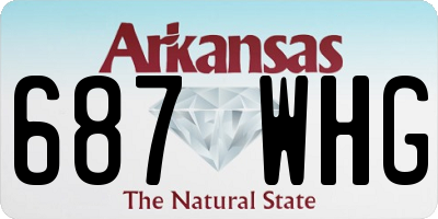 AR license plate 687WHG