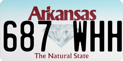 AR license plate 687WHH