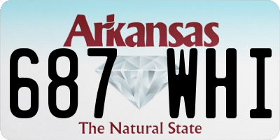 AR license plate 687WHI