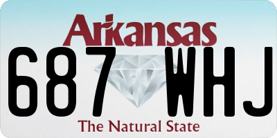 AR license plate 687WHJ