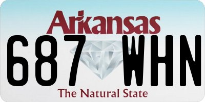 AR license plate 687WHN
