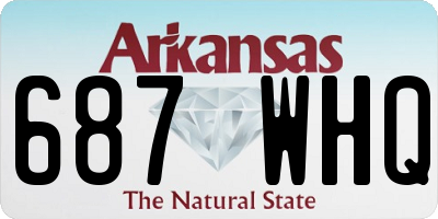 AR license plate 687WHQ