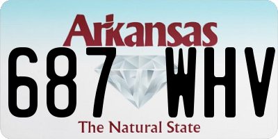AR license plate 687WHV