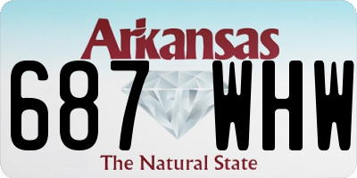 AR license plate 687WHW