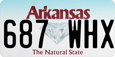 AR license plate 687WHX