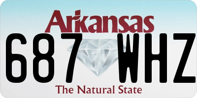 AR license plate 687WHZ