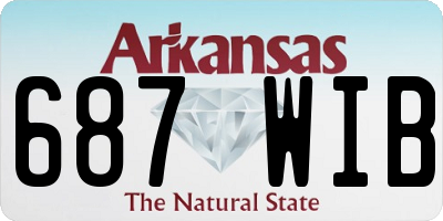 AR license plate 687WIB