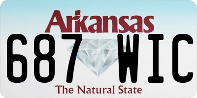 AR license plate 687WIC