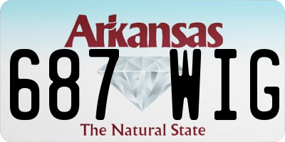 AR license plate 687WIG