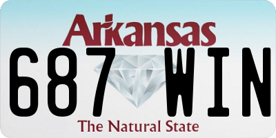 AR license plate 687WIN