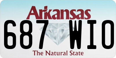 AR license plate 687WIO
