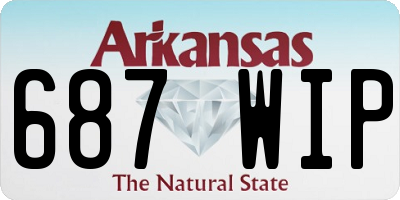 AR license plate 687WIP
