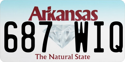 AR license plate 687WIQ