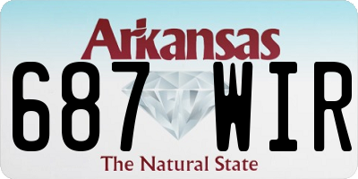 AR license plate 687WIR