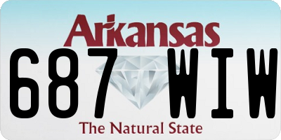 AR license plate 687WIW