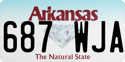 AR license plate 687WJA