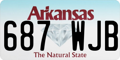 AR license plate 687WJB