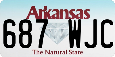 AR license plate 687WJC